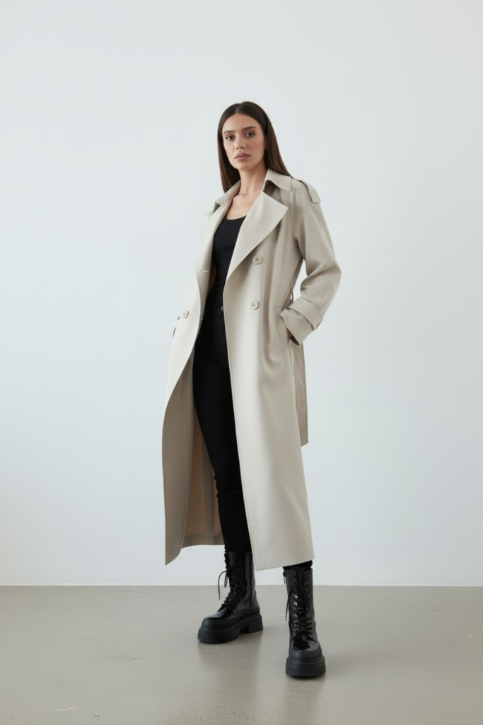 Apoletli Oversize Trençkot